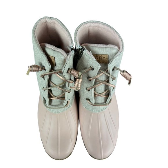 Sperry Top-Sider Saltwater Canvas Rose Oat Duck Boots Women's Sizes 6.5 - 8.5 - Picture 7 of 9